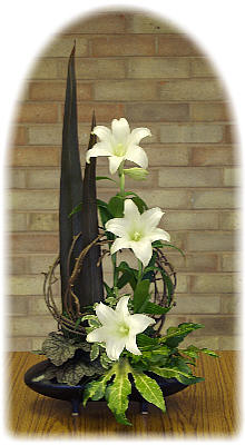 Simple and Elegant Madonna Lilies Flower Arrangement for Easter - Dot