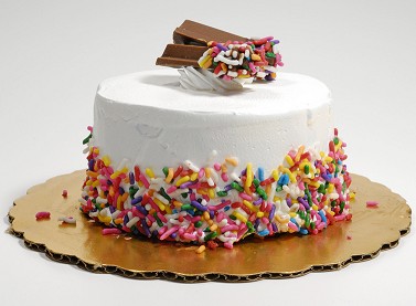 Cream Birthday Cake on Rainbow Birthday Ice Cream Cake