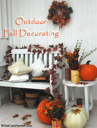 Outdoor Fall Porch Decorating