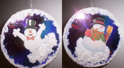Turn old CD’s into Christmas Tree Ornaments! Shown in the picture ...