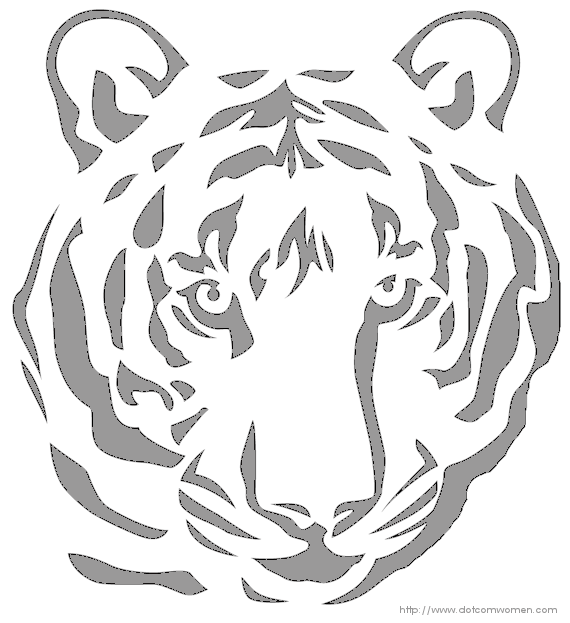Printable Pumpkin Carving Patterns Tiger