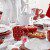 Red and White Dots and Stripes Christmas Table Decoration