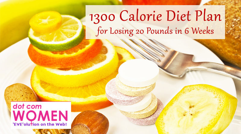 1300 Calorie Diet Plan for Losing 20 Pounds in 6 Weeks - Free Weight Loss Plan