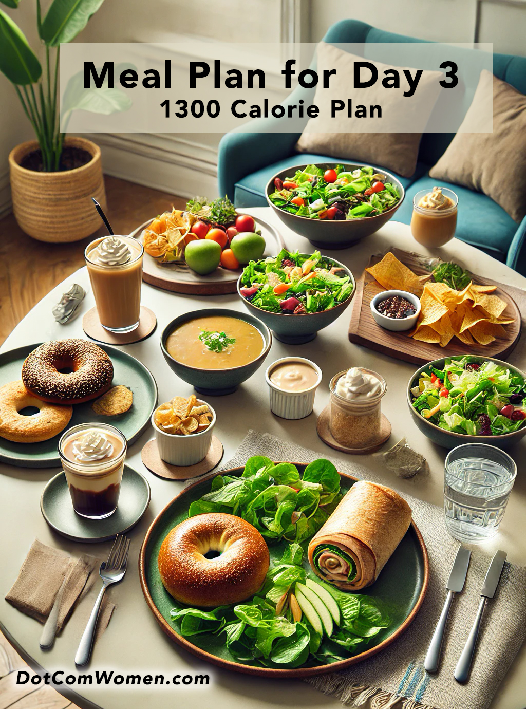 Meal Plan for Day 3 - 1300 Calorie Plan for Losing 20 Pounds in 6 Weeks