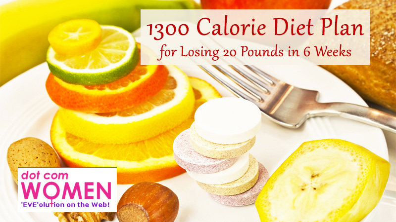 1300 Calorie Diet Plan for Losing 20 Pounds in 6 Weeks - Free Weight Loss Plan