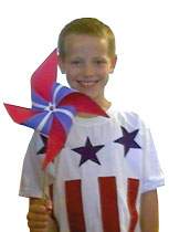 4th of july crafts - Red, White & Blue Pinwheel