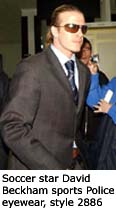 Soccer star David Beckham sports Police Eyewear