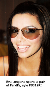 Eva Longoria sports a pair of Fendi's, style FS312RI