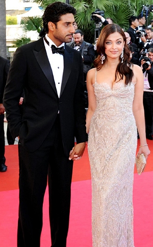 Aishwarya Rai with her hubby at the Cannes Film Festival 2008
