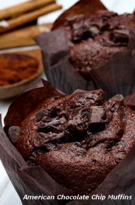 American Chocolate Chip Muffins Recipe