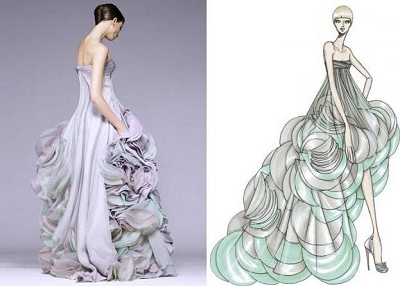 Anne Hathaway's chosen dress for the premiere of her movie 'Rachel Getting Married' at the Venice Film Festival by Atelier Versace Fall 2008  collection.
