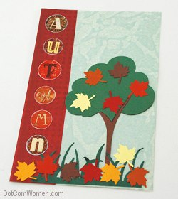 Autumn Leaves Card - Handmade Fall Card