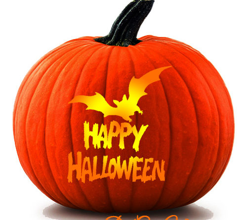 bat happy halloween pumpkin carving stencil