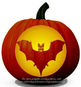 Halloween Bat Stencil – Free Pumpkin Carving Stencil/Pattern