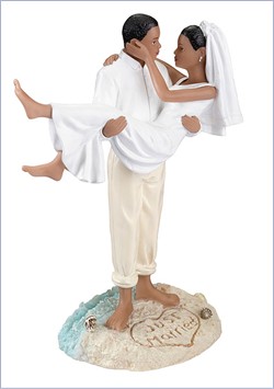 Beach Wedding Cake Topper - African American