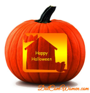 birdhouse non scary pumpkin carving stencil