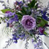 Blue and Purple Rose Wedding Bouquet
