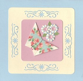 Blue Teabag Folding Butterfly Card