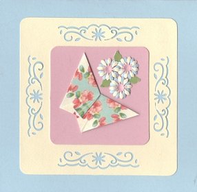 Blue Teabag Folding Butterfly Card