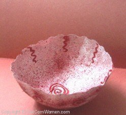 Papier Mache Spray Painted Paper Bowl