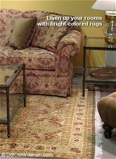 Bright Rugs add color to dull and boring rooms