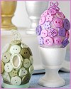 Button Covered Easter Eggs
