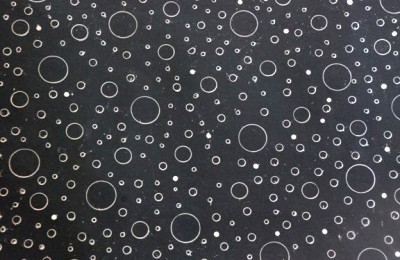 Black and White Metallic Circles Gift Wrap