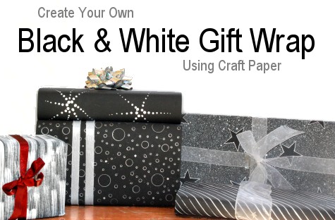 Make your own Black & White Gift Wrap