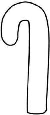 Candy Cane Template - Click to enlarge