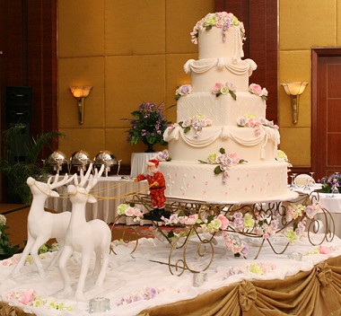 Wedding Cake for a Christmas theme wedding