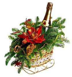 Christmas Gift Basket in Sleigh shaped container