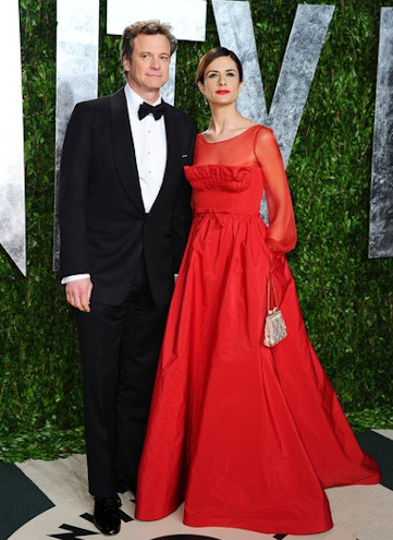 Colin Firth and Livia Giuggioli - Couple's Fashion at Oscar's 2012