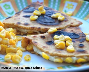 Corn & Cheese Quesadillas