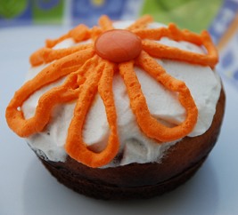 Orange Flower Power Cupcake
