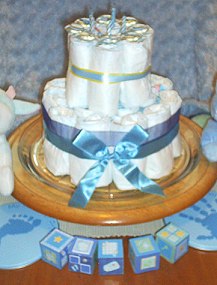 Diaper Cake Centerpiece