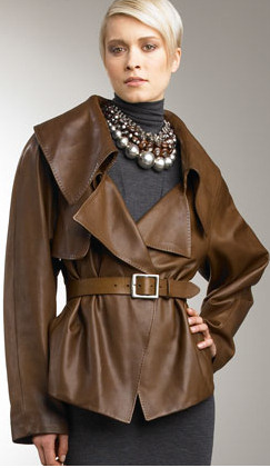 Donna Karen Collection Leather Belted Trench Fall 2009