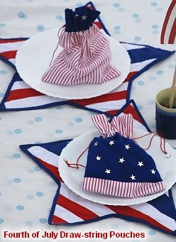 Fourth of July Draw-string Pouches, Patriotic Craft Project for Independence Day