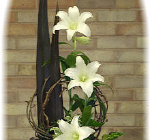 Simple and Elegant Madonna Lilies Flower Arrangement for Easter