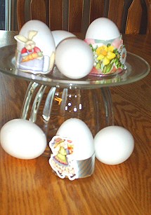 Picture and Ribbon Egg Stands - Easter Crafts