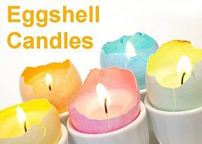 DIY eggshell candles