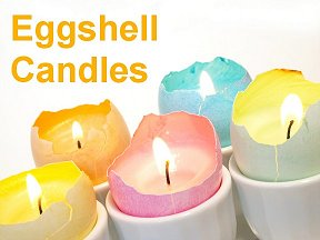 DIY eggshell candles
