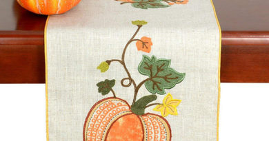 Embroidered Thanksgiving Table Runner