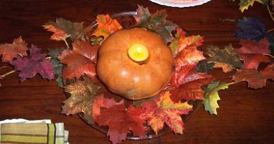 Fall Pumpkin Luminaria Centerpiece for Thanksgiving