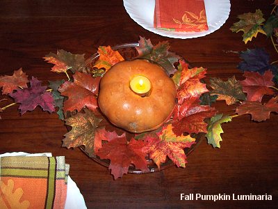 Fall Pumpkin Luminaria Centerpiece