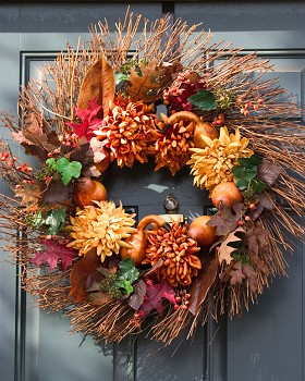 Rustic Blossoms Fall Wreath