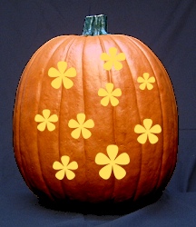 Pretty Flowers Pumpkin Carving Pattern