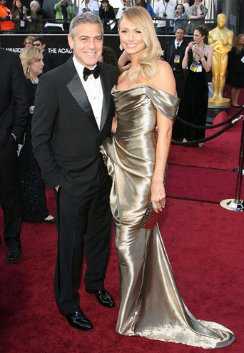 George Clooney and Stacy Keibler - Oscars 2012