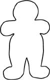 Gingerbread Man Template - Click to enlarge