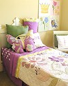 Girl's Bedroom in Purple & Yellow