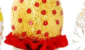 Golden and Red Easter Egg - Easter Egg Decorating Idea